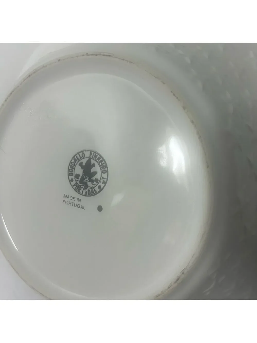 Bordallo Pinheiro Large White Serving Blue Stars Patterned Bowl